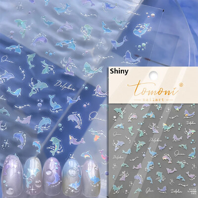 Καλοκαιρινή παραλία Dreamy Water Bubble Γοργόνα Κοχύλι Αστερίας Μέδουσες Αστερίες Μαλακό ανάγλυφο Διακόσμηση Νυχιών Αυτοκόλλητα Μανικιούρ Αυτοκόλλητα