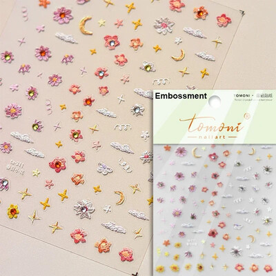 Blizganti žalia keturių lapų dobilų vasaros spalvinga želė gėlė ramunė Kalnų krištolas Lazerinis nagų dailės dekoravimo lipdukas Manikiūro įrankių lipdukas