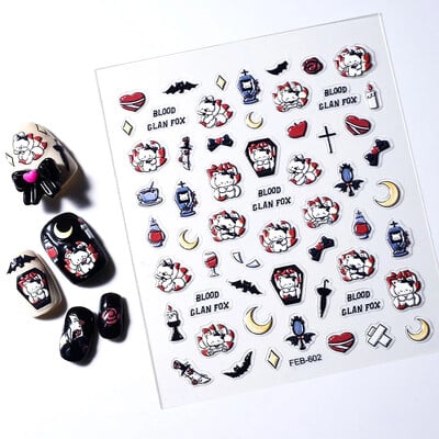 Κόκκινο λουλούδι δαμάσκηνου λουλούδι κινέζικα 3D αυτοκόλλητα αυτοκόλλητα διακόσμηση νυχιών Cheongsam Iris Lily Lotus Vase 5D Χαλκομανίες μανικιούρ