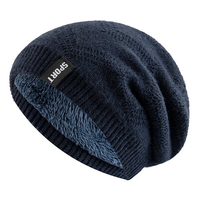 Pălării noi de iarnă unisex slăbite Adaugă căptușite cu blană pentru bărbați și femei. Căciuliță caldă cu etichetă, decor casual, pălării tricotate de iarnă