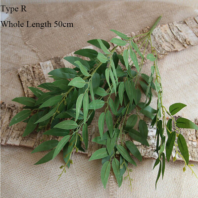 2023 Νέο κλαδί δέντρου Ευκάλυπτου Στρογγυλά φύλλα τεχνητά Φύλλα χρημάτων Ρετρό διακόσμηση φυτού ευκάλυπτου ψεύτικο λουλούδι ψεύτικο φύλλωμα