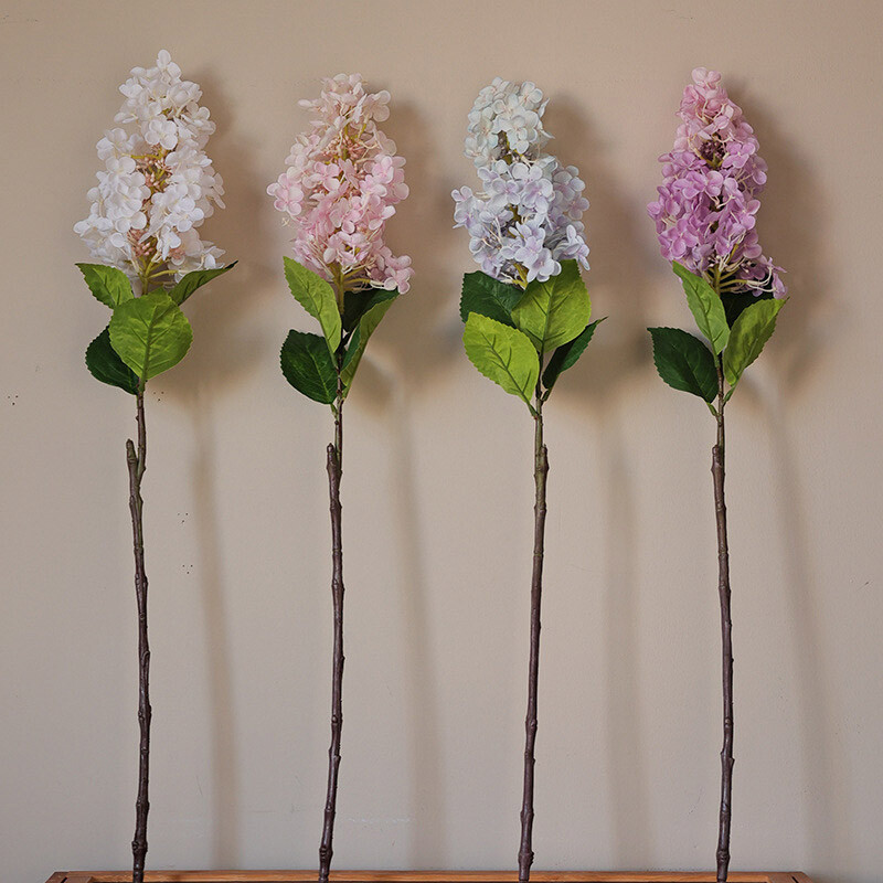 Imituotos gėlės, gražios alyvinės, hortenzijos, dirbtinės gėlės, namų viešbučių vestuvių dekoracijos, gėlių kompozicijos