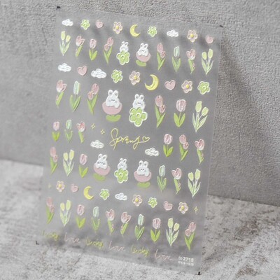 1 buc 5D Relief Five Petale Flower Nail Art Stickers Kawaii Exquisite Red Rose Nail Decor Decals Adeziv Transfer Slider DIY