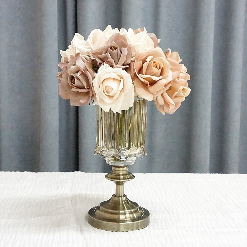 Hidratantna 5 glava Buket ruža Latex Real Touch Umjetno cvijeće Vjenčani svadbeni buket Rođendanska zabava Home Decor Rose