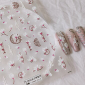 5D ρεαλιστική ανάγλυφη λευκή μανόλια που ανθίζει ενάντια στο παράθυρο αυτοκόλλητα νυχιών αυτοκόλλητα Αυτοκόλλητα για μανικιούρ Ανάγλυφα στολίδια