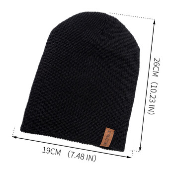 Νέο Unisex Letter Beanie Καπέλο Leisure Προσθήκη Χειμερινά καπέλα με επένδυση από γούνα για άντρες Γυναικείες κρατήστε ζεστές Πλεκτό καπέλο Μόδας Καπέλο καπό σκι