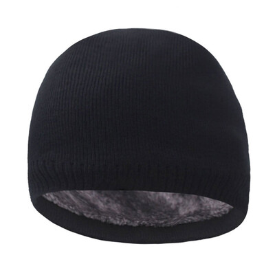 Skullies Beanies Мъжка плетена шапка Зимни шапки за жени Шапки Мъжка зимна шапка Gorro Warm Thick Fur Bonnet Homme Skull Hat Cap