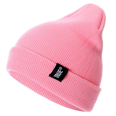 Letter True Ležerne kape u 10 boja za muškarce Ženske modne pletene zimske kape Jednobojne hip-hop Skullies šešir Šešir Unisex kapa