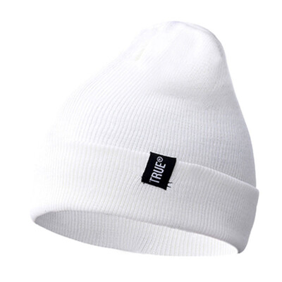Letter True Ležerne kape u 10 boja za muškarce Ženske modne pletene zimske kape Jednobojne hip-hop Skullies šešir Šešir Unisex kapa