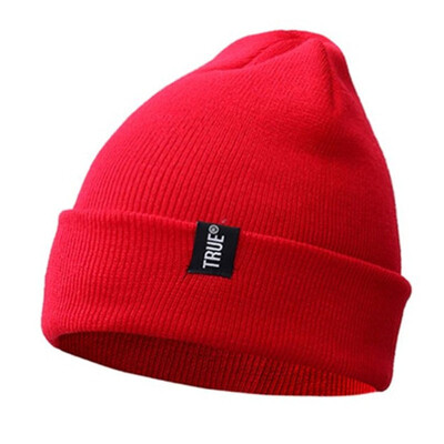 Letter True Ležerne kape u 10 boja za muškarce Ženske modne pletene zimske kape Jednobojne hip-hop Skullies šešir Šešir Unisex kapa