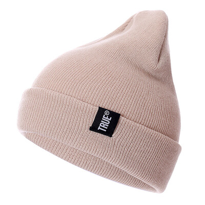 Letter True Ležerne kape u 10 boja za muškarce Ženske modne pletene zimske kape Jednobojne hip-hop Skullies šešir Šešir Unisex kapa