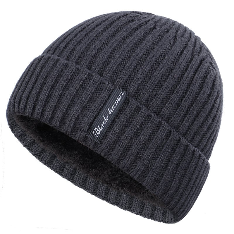 Új uniszex betűs meleg téli sapkák Stílusos szőrmével bélelt puha sapka vastag téli kötött sapkák férfiaknak és nőknek