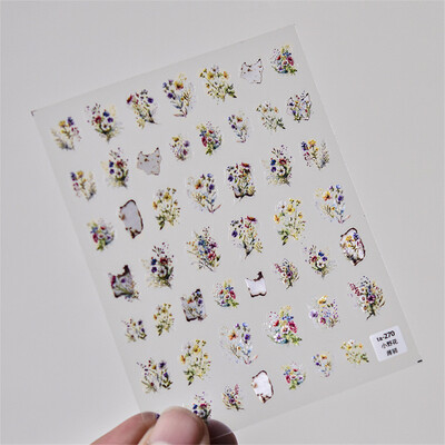 1 τμχ Αυτοκόλλητα 5D Relief Kawaii Lace Nail Art Sweet Cool Διακοσμητικά νυχιών με δικτυωτό ιαπωνικό αυτοκόλλητα αυτοκόλλητα αξεσουάρ DIY