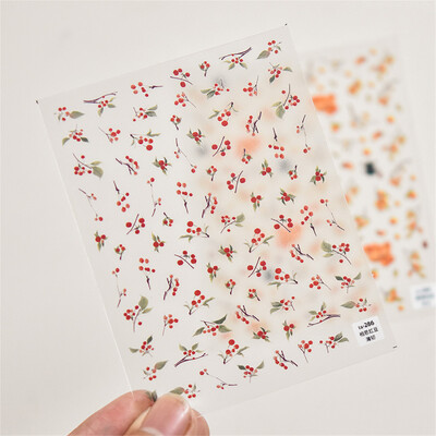 1 τμχ Αυτοκόλλητα 5D Relief Kawaii Lace Nail Art Sweet Cool Διακοσμητικά νυχιών με δικτυωτό ιαπωνικό αυτοκόλλητα αυτοκόλλητα αξεσουάρ DIY