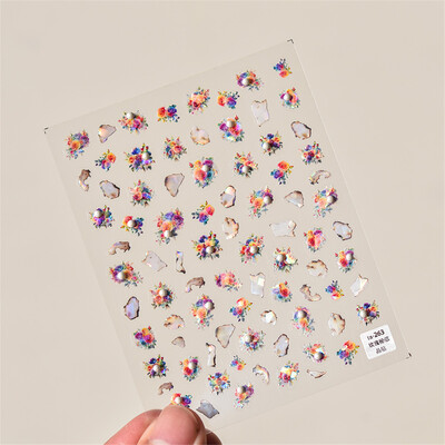 1 τμχ Αυτοκόλλητα 5D Relief Kawaii Lace Nail Art Sweet Cool Διακοσμητικά νυχιών με δικτυωτό ιαπωνικό αυτοκόλλητα αυτοκόλλητα αξεσουάρ DIY