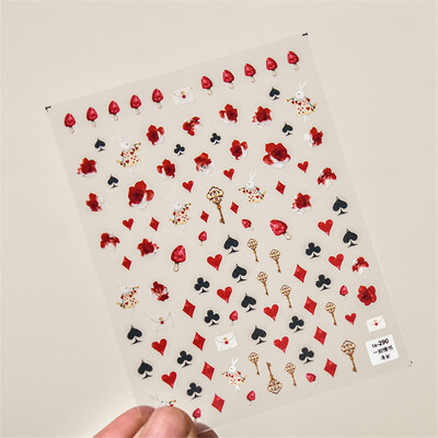 1 τμχ Αυτοκόλλητα 5D Relief Kawaii Lace Nail Art Sweet Cool Διακοσμητικά νυχιών με δικτυωτό ιαπωνικό αυτοκόλλητα αυτοκόλλητα αξεσουάρ DIY