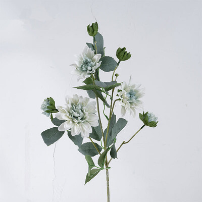 INS κλαδί ιαπωνικής ντάλιας με ψεύτικα φύλλα μετάξι Τεχνητά λουλούδια Διακόσμηση σπιτιού φωτογραφία διακόσμηση λουλουδιών σαλονιού