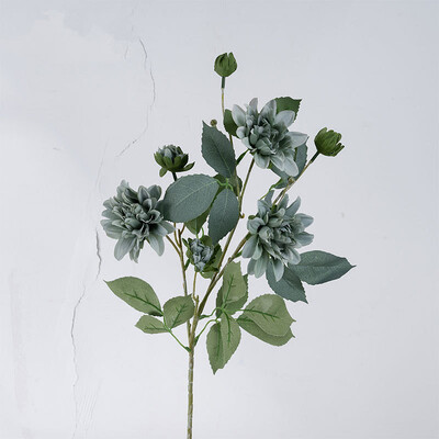 INS κλαδί ιαπωνικής ντάλιας με ψεύτικα φύλλα μετάξι Τεχνητά λουλούδια Διακόσμηση σπιτιού φωτογραφία διακόσμηση λουλουδιών σαλονιού