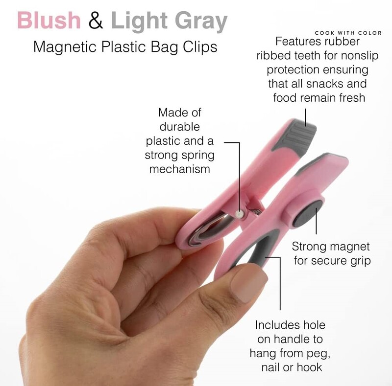 Затварящи се щипки за торбички за хранителни стоки Щипки за запечатване на найлонови торбички за домакинство Скоби за запечатване на торбички за закуски Чанти за консервиране на храни С магнити