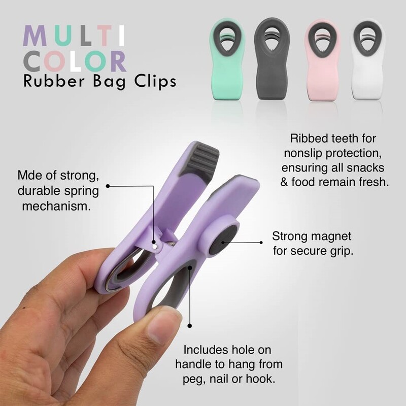Затварящи се щипки за торбички за хранителни стоки Щипки за запечатване на найлонови торбички за домакинство Скоби за запечатване на торбички за закуски Чанти за консервиране на храни С магнити