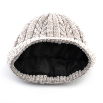 KKISSBAOBEI Winter Beanie For Men Πλεκτό Ζεστό Καπέλο Ανδρικά Casual Skullies Beanies Χοντρές διπλές στρώσεις Προσθήκη βελούδου