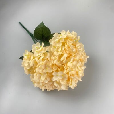 Μεγάλο μέγεθος 5 κεφαλών τεχνητά λουλούδια Λευκό ροζ ορτανσία Μεταξωτό DIY Νυφική ανθοδέσμη ψεύτικα λουλούδια Διακόσμηση για πάρτι σπιτιού