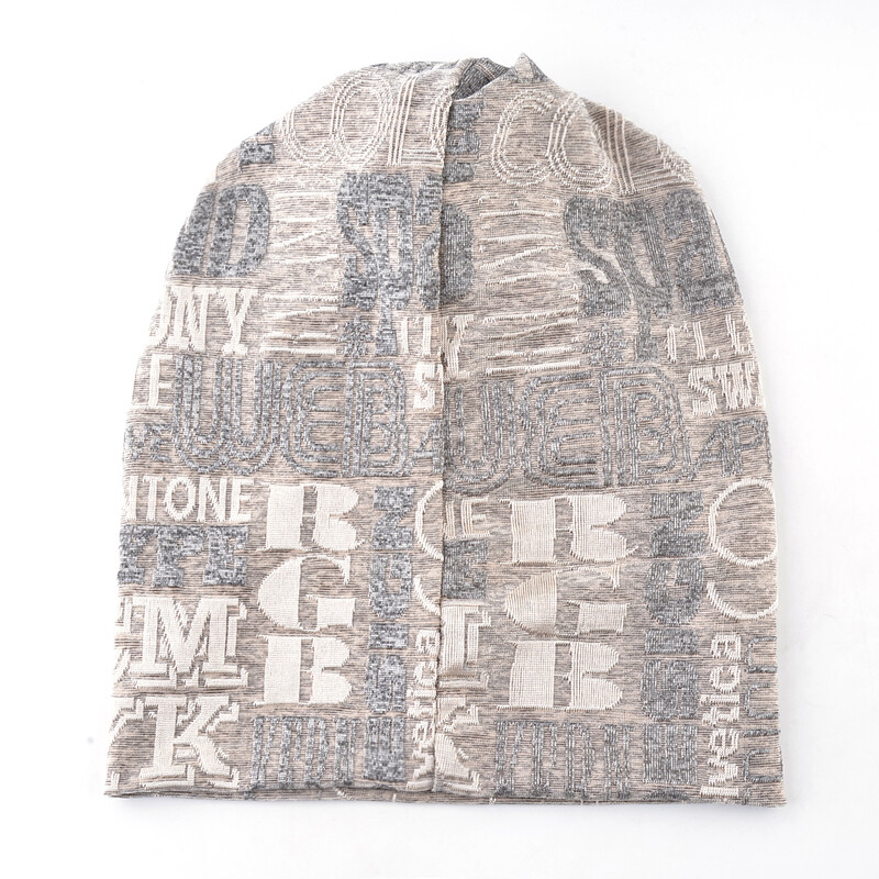 Ocazional Skullies Beanie Femei Tricotate Litere Cu Motiv de Flori Pălării Bărbați Eșarfă Beanie Multifunction Outdoor Bonnet Cap Turban Ciclism