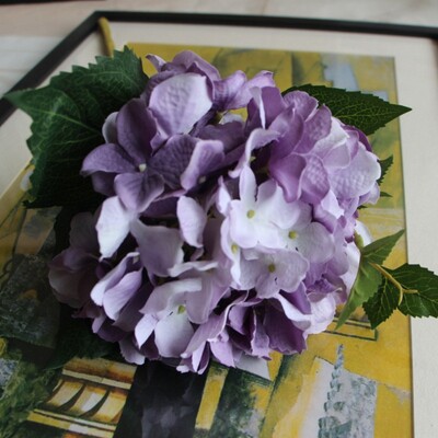 1τμχ 46cm Μπουκέτο λουλούδι ορτανσίας από τεχνητό μετάξι για διακόσμηση γαμήλιου πάρτι Είδη διακόσμησης τραπεζιού σπιτιού Ψεύτικα λουλούδια