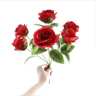 7 glava/snop umjetne svile, cvjetni buket francuske ruže, lažni cvijet za aranžiranje stola, dodatak za dekoraciju kućne zabave za vjenčanje