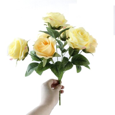 7 glava/snop umjetne svile, cvjetni buket francuske ruže, lažni cvijet za aranžiranje stola, dodatak za dekoraciju kućne zabave za vjenčanje