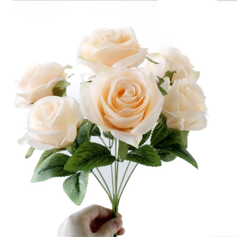 7 glava/snop umjetne svile, cvjetni buket francuske ruže, lažni cvijet za aranžiranje stola, dodatak za dekoraciju kućne zabave za vjenčanje