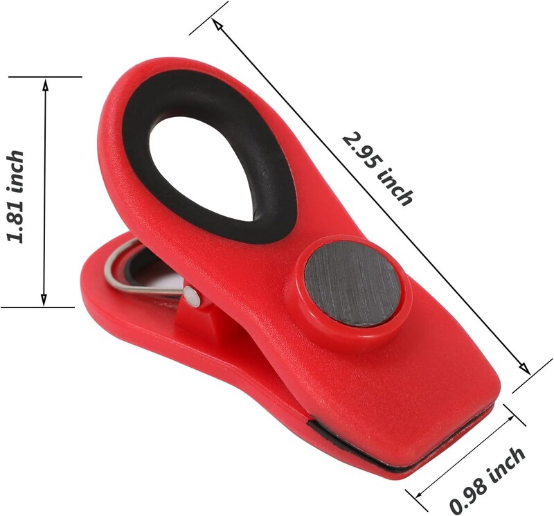 6 vnt. maišelių spaustukai su magnetu – maisto spaustukai, drožlių spaustukai, maišelių spaustukai maistui laikyti su sandaria rankena, užkandžių maišeliai ir maisto maišelis