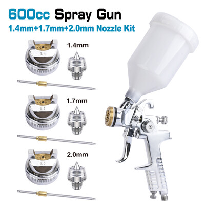 RONGPENG dažų purškimo pistoletas. 1,4, 1,7, 2,0 mm purkštukai Profesionalus HVLP su didelio purškimo dažymu automobilių dažymo įrankiui