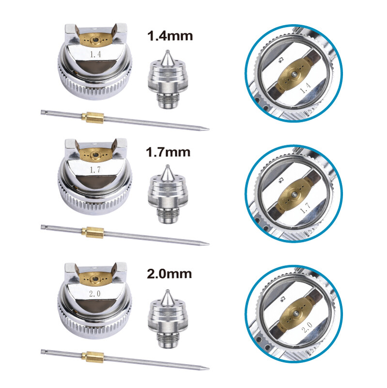 RONGPENG dažų purškimo pistoletas. 1,4, 1,7, 2,0 mm purkštukai Profesionalus HVLP su didelio purškimo dažymu automobilių dažymo įrankiui