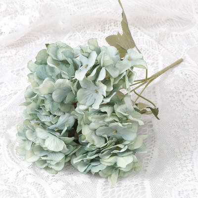 Ανθοδέσμη με ορτανσία από τεχνητό μεταξωτό λουλούδι με 5 κεφαλές Τεχνητό λουλούδι για γάμο στο σπίτι Κεντρική σύνθεση Floral Party