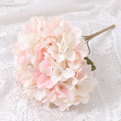 Ανθοδέσμη με ορτανσία από τεχνητό μεταξωτό λουλούδι με 5 κεφαλές Τεχνητό λουλούδι για γάμο στο σπίτι Κεντρική σύνθεση Floral Party