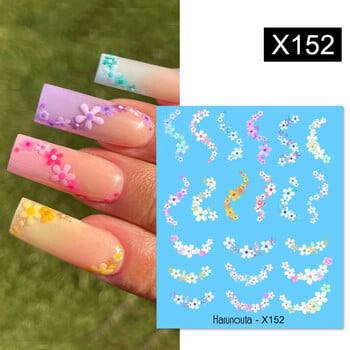 Harunouta Waves Nail Water Decals Transfer Small Flower Leaves Marble Snake Christmas Nail Art Stickers Nail Art Manicure Направи си сам