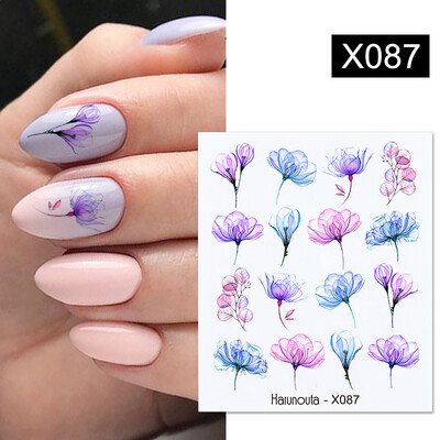 Harunouta Waves Nail Water Decals Transfer Small Flower Leaves Marble Snake Christmas Nail Art Naljepnice Nail Art Manicure DIY