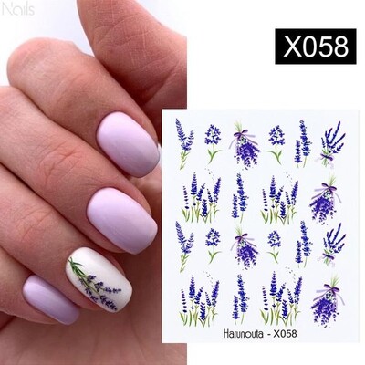 Harunouta Waves Nail Water Decals Transfer Small Flower Leaves Marble Snake Christmas Nail Art Naljepnice Nail Art Manicure DIY
