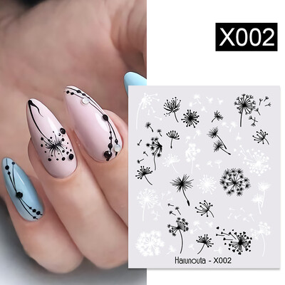 Harunouta Waves Nail Water Decals Transfer Small Flower Leaves Marble Snake Christmas Nail Art Naljepnice Nail Art Manicure DIY
