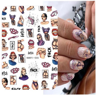 Κόλλα πλάτης Αυτοκόλλητα νυχιών Ακουαρέλα Χρώμα Λουλούδια Χαλκομανίες για Χαλκομανίες Νυχιών Art Beauty Ation Αξεσουάρ Μανικιούρ Σύρτες νυχιών