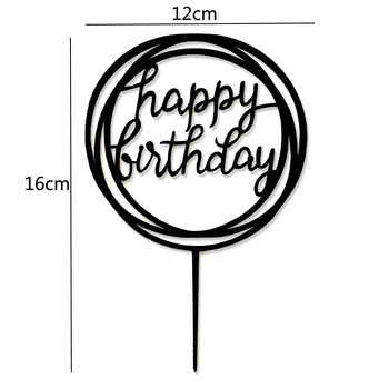 Happy Birthday Cake Topper Acrylic Letter Cake Toppers Party Supplies Happy Birthday Black Cake Διακοσμήσεις για αγόρι 33 σχέδια