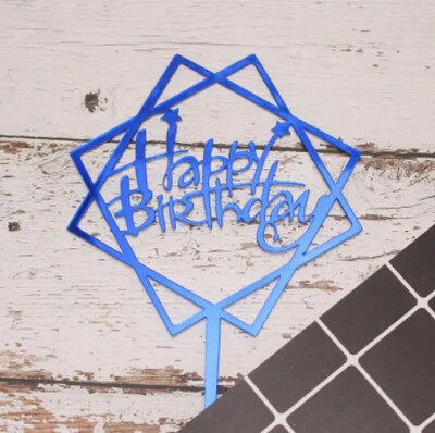 Happy Birthday Cake Topper Acrylic Letter Cake Toppers Party Supplies Happy Birthday Black Cake Διακοσμήσεις για αγόρι 33 σχέδια