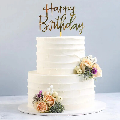 Happy Birthday Cake Topper Acrylic Letter Cake Toppers Party Supplies Happy Birthday Black Cake Διακοσμήσεις για αγόρι 33 σχέδια