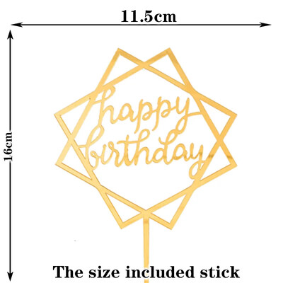Happy Birthday Cake Topper Acrylic Letter Cake Toppers Party Supplies Happy Birthday Black Cake Διακοσμήσεις για αγόρι 33 σχέδια