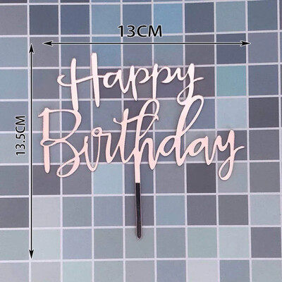 Happy Birthday Cake Topper Acrylic Letter Cake Toppers Party Supplies Happy Birthday Black Cake Διακοσμήσεις για αγόρι 33 σχέδια