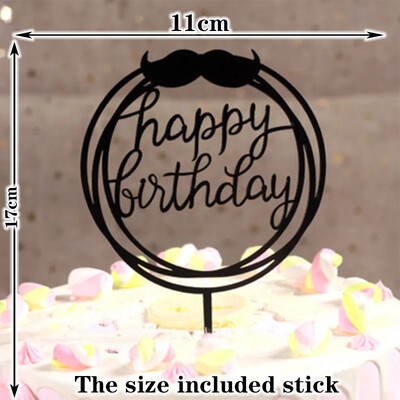 Happy Birthday Cake Topper Acrylic Letter Cake Toppers Party Supplies Happy Birthday Black Cake Διακοσμήσεις για αγόρι 33 σχέδια