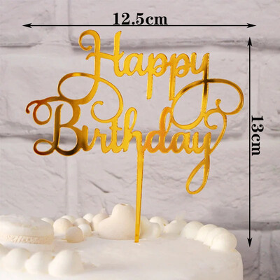 Happy Birthday Cake Topper Acrylic Letter Cake Toppers Party Supplies Happy Birthday Black Cake Διακοσμήσεις για αγόρι 33 σχέδια