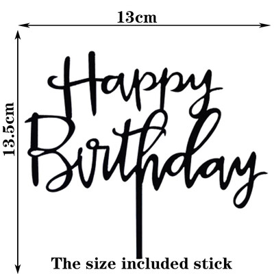 Happy Birthday Cake Topper Acrylic Letter Cake Toppers Party Supplies Happy Birthday Black Cake Διακοσμήσεις για αγόρι 33 σχέδια