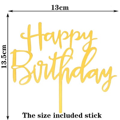 Happy Birthday Cake Topper Acrylic Letter Cake Toppers Party Supplies Happy Birthday Black Cake Διακοσμήσεις για αγόρι 33 σχέδια